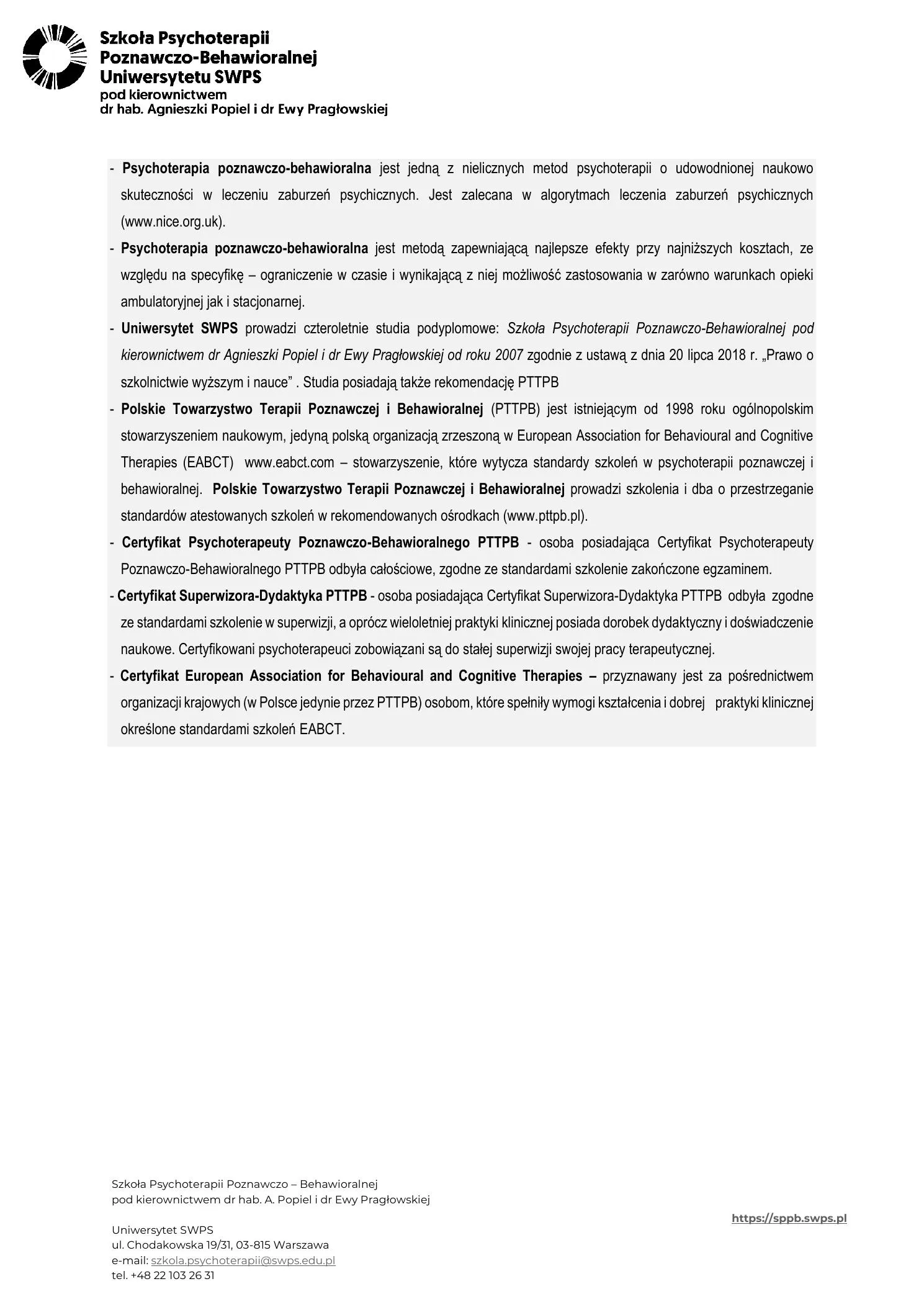 Certyfikat Kamili Bukowskiej-Piwowar, strona 2